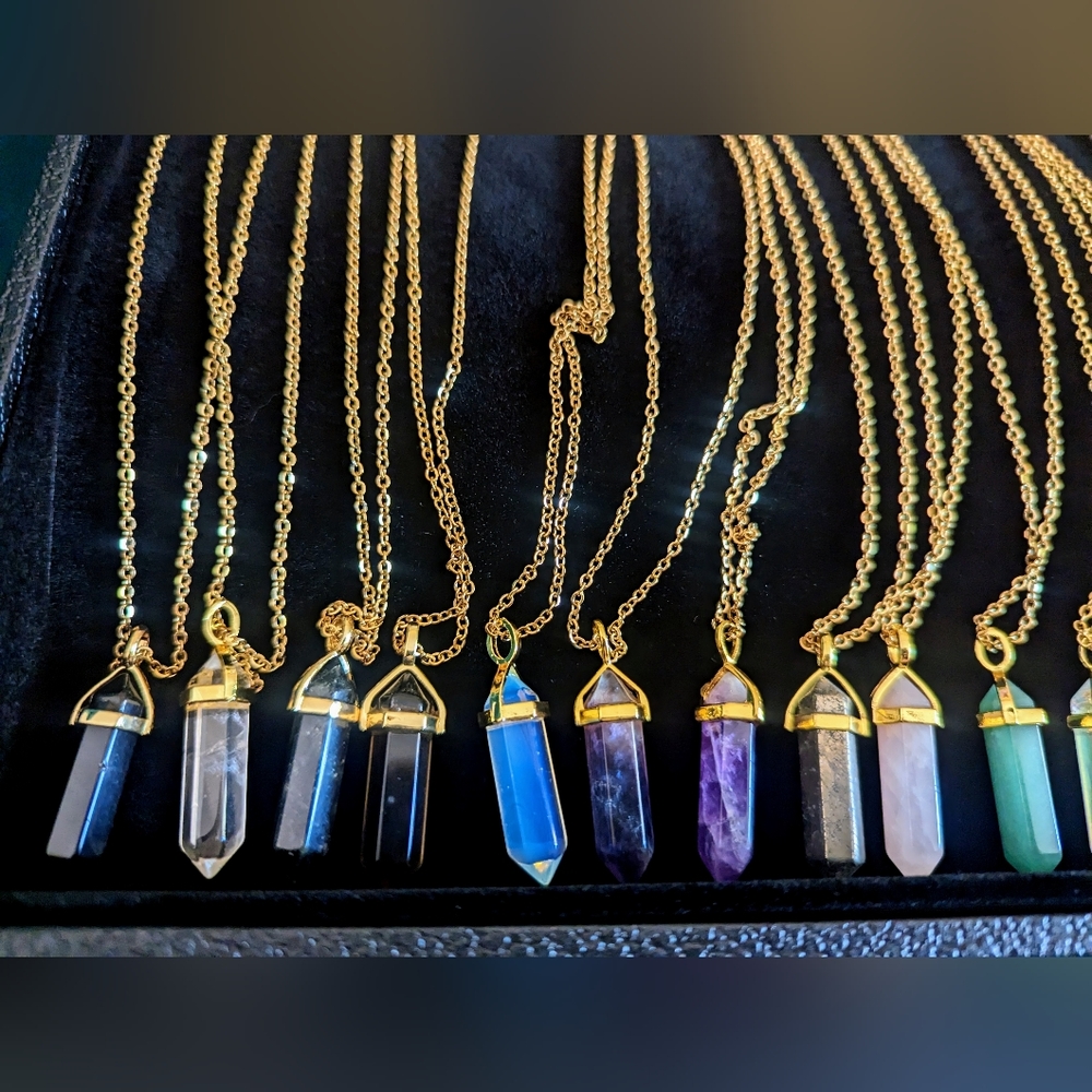 18k Gold Plated Crystal pendant necklace